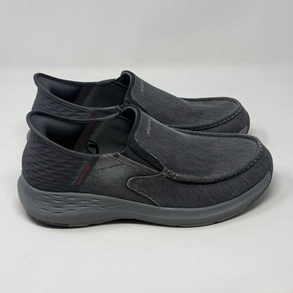 Skechers Parson Dewitt Slip Ins Shoes Mens 12 WW Extra Wide Fit Gray Loafers main image 5